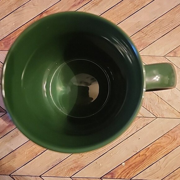 STARBUCKS Mermaid Logo Green Swirl Design Ceramic Coffee Mug 12oz 2020 - Picture 7 of 9